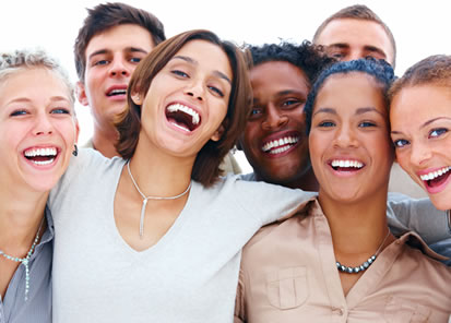 group of people smiling